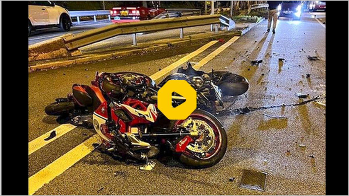 ببینید: لحظه تصادف هولناک موتورسوار در چهارراه؛ نجات میلیمتری از چنگال مرگ!